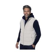 Omkeerbaar mouwloos vest in beige en grijs Eleventy , Gray , Heren