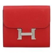 Pre-owned Leather wallets Hermès Vintage , Red , Dames