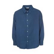 Oversized Shirt met Klassieke Kraag American Vintage , Blue , Heren