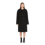 Handgemaakte wollen midi-jas Max Mara , Black , Dames