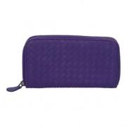 Pre-owned Leather wallets Bottega Veneta Vintage , Purple , Dames