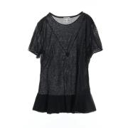 Pre-owned Cotton tops Chanel Vintage , Black , Dames