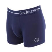 Stretch boxershorts met bedrukt logo Jeckerson , Blue , Heren