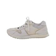 Pre-owned Leather sneakers Louis Vuitton Vintage , White , Dames