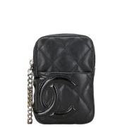 Pre-owned Leather chanel-bags Chanel Vintage , Black , Dames