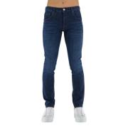 Donkerblauwe Katoenen Jeans Don The Fuller , Blue , Heren