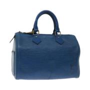 Pre-owned Leather handbags Louis Vuitton Vintage , Blue , Dames