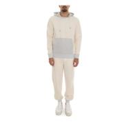 Bicolored Hooded Sports Tracksuit Gran Sasso , Beige , Heren