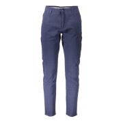 Blauwe Herenbroek 5 Zakken Knopen Logo Dockers , Blue , Heren