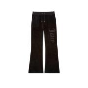 Zwarte Velvet Layla Broek met Strass Juicy Couture , Black , Dames