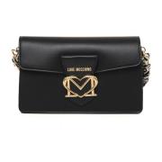 Stijlvolle Kleine Tas met Bovenhandvat Love Moschino , Black , Dames