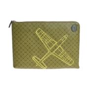 Stijlvolle Pochette met Ritssluiting Trussardi , Green , Heren