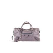 Pre-owned Leather balenciaga-bags Balenciaga Vintage , Gray , Dames