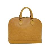 Pre-owned Leather handbags Louis Vuitton Vintage , Yellow , Dames