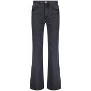 Zwart Gewassen Straight Fit Jeans Raizzed , Black , Dames