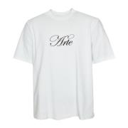 Script Logo T-Shirt Relaxed Fit Arte Antwerp , White , Heren