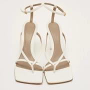 Pre-owned Leather sandals Bottega Veneta Vintage , White , Dames