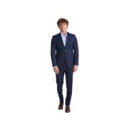 Slim Fit Wollen Pak Klassieke Stijl Baldinini , Blue , Heren