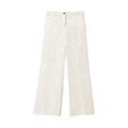 Wijde Katoenen Broek Rosso35 , White , Dames