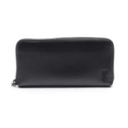 Pre-owned Leather wallets Saint Laurent Vintage , Black , Dames