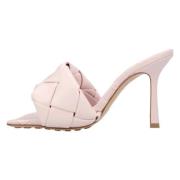 Leather sandals Bottega Veneta , Pink , Dames