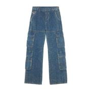 Cargo Broek Diesel , Blue , Dames