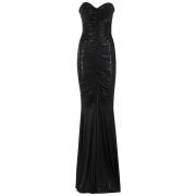 Elegante Fishtail Jurk met Gerimpelde Voorkant Norma Kamali , Black , ...