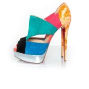 Leather heels Christian Louboutin , Multicolor , Dames