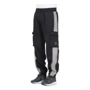 Cargo Stijl Zwarte Sportieve Broek Emporio Armani EA7 , Black , Heren