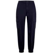 Blauwe Stretch Katoenen Broek Deha , Blue , Dames