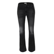 Flare jeans met 5 zakken DNM Pure , Black , Dames