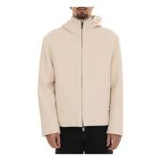 Wollen Hoodie met Ritszakken Emporio Armani , Beige , Heren