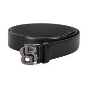 Leren Riem met Logogesp Hugo Boss , Black , Unisex