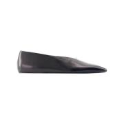 Leather flats Jil Sander , Black , Dames