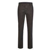 Comfortabele platte voorkant broek met elastische tailleband en hemdst...