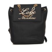 Stijlvolle rugzak met verstelbare banden Love Moschino , Black , Dames