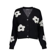 Bloemen Gebreid Vest Geisha , Black , Dames