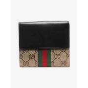 Pre-owned Canvas wallets Gucci Vintage , Beige , Dames