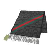 Pre-owned Canvas scarves Gucci Vintage , Black , Heren