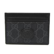 Pre-owned Leather wallets Gucci Vintage , Black , Dames