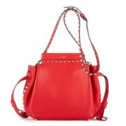 Pre-owned Leather shoulder-bags Valentino Vintage , Red , Dames