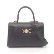 Pre-owned Leather handbags Versace Pre-owned , Black , Dames