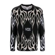 Round-neck Knitwear Vision OF Super , Black , Heren