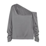 One Shoulder Blouse in Livo Stijl Second Dames , Gray , Dames