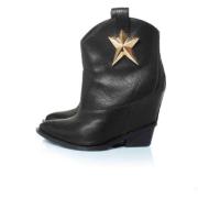 Pre-owned Leather boots Giuseppe Zanotti Pre-owned , Black , Dames