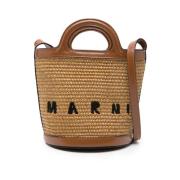 Tropicalia Emmer Tas Bruin Leer Marni , Brown , Dames