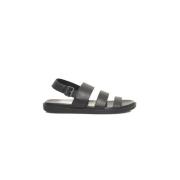 Leren Sandalen Brede Banden Verstelbare Gesp Cerruti 1881 , Black , He...