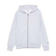 Grijze Hoodie met Rits Champion , Gray , Heren