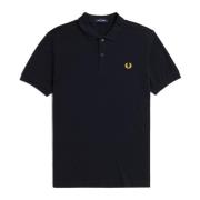 Navy Honeycomb Polo Slim Fit Fred Perry , Blue , Heren