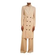 Milanees Gebreide Dubbel-Borst Jas Liviana Conti , Beige , Dames